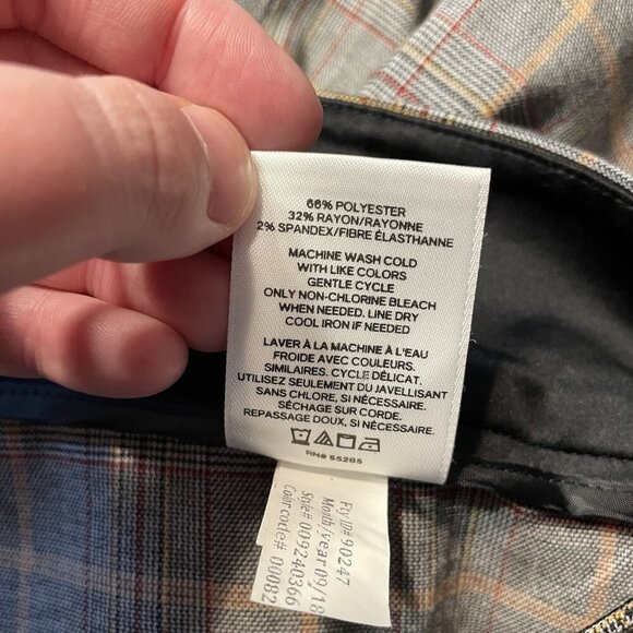 Express Women 12R Plaid Preppy Academia Wide Leg High Rise Cropped Culottes Pant - Picture 12 of 12